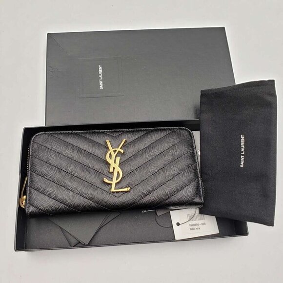 100%  AUTHENTIC YVES SAINT LAURENT PARIS ZIPPY WALLET - Picture 11 of 11
